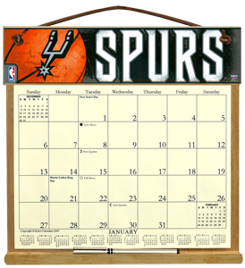 San Antonio Spurs Calendar Holder